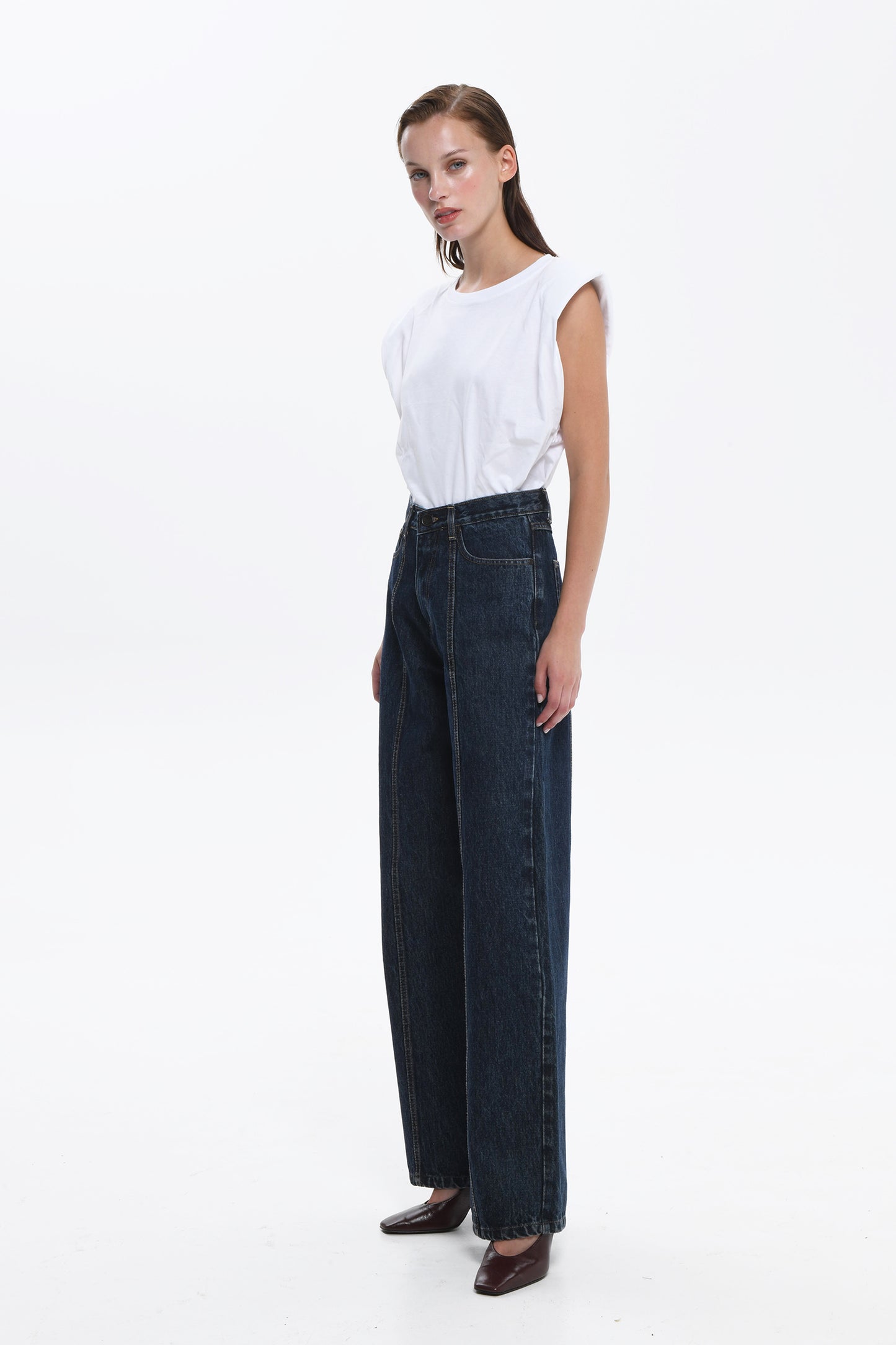 Laura Wide Leg Denim – Dark Blue