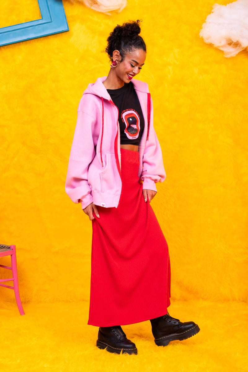 Hoodie Φούτερ Ροζ Ζακέτα Petit Universe Με Κουκούλα Petit Boutik