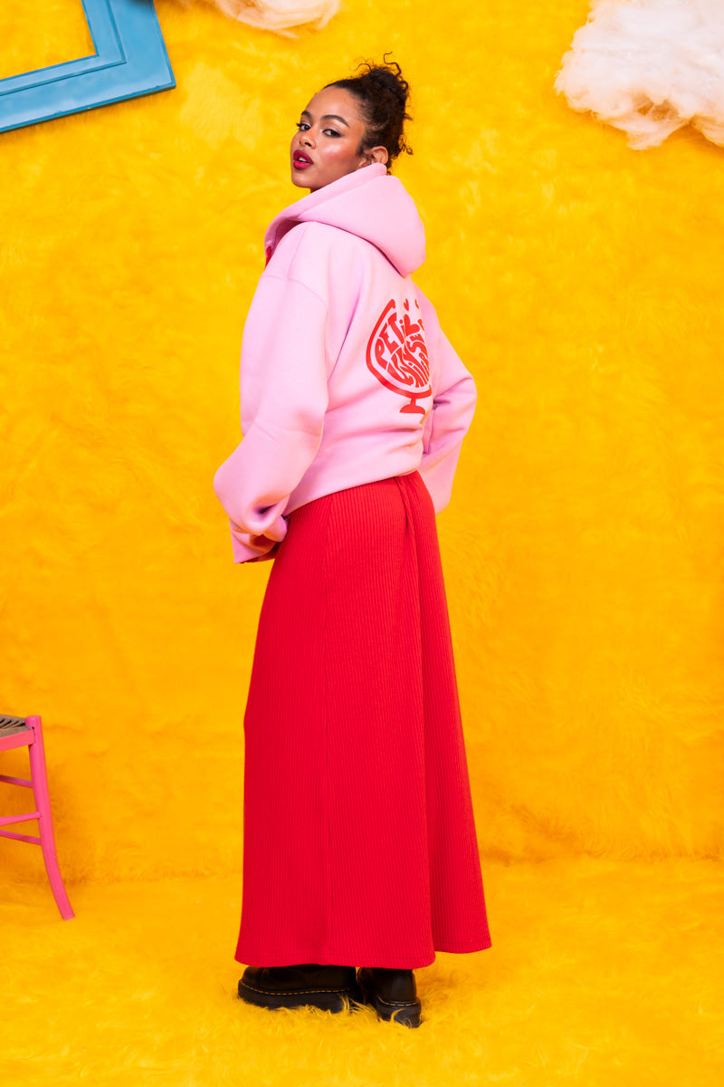 Hoodie Φούτερ Ροζ Ζακέτα Petit Universe Με Κουκούλα Petit Boutik
