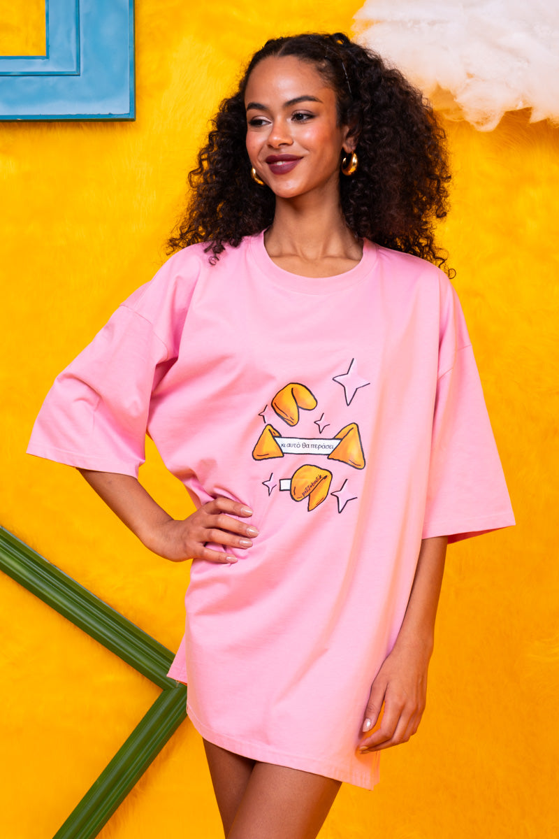 T-shirt Blouse Pink Lucky Cookies Κοντομάνικο Μπλουζάκι Petit Boutik