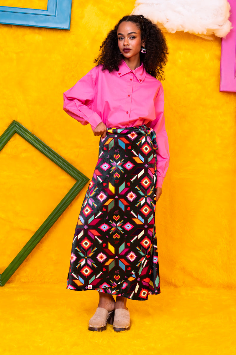 Konnie Shirt Pink Cotton Poplin Πουκάμισο Με Κέντημα Petit Boutik