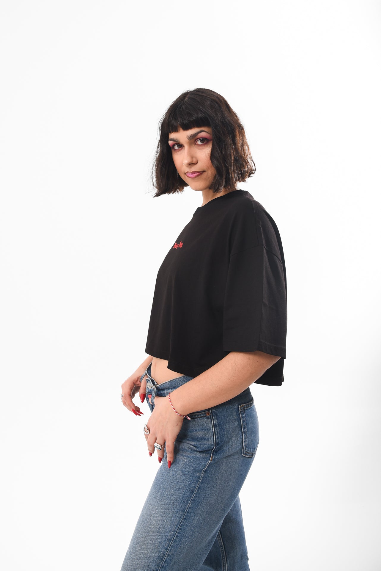 Petrify the Patriarchy - Black Crop Tshirt