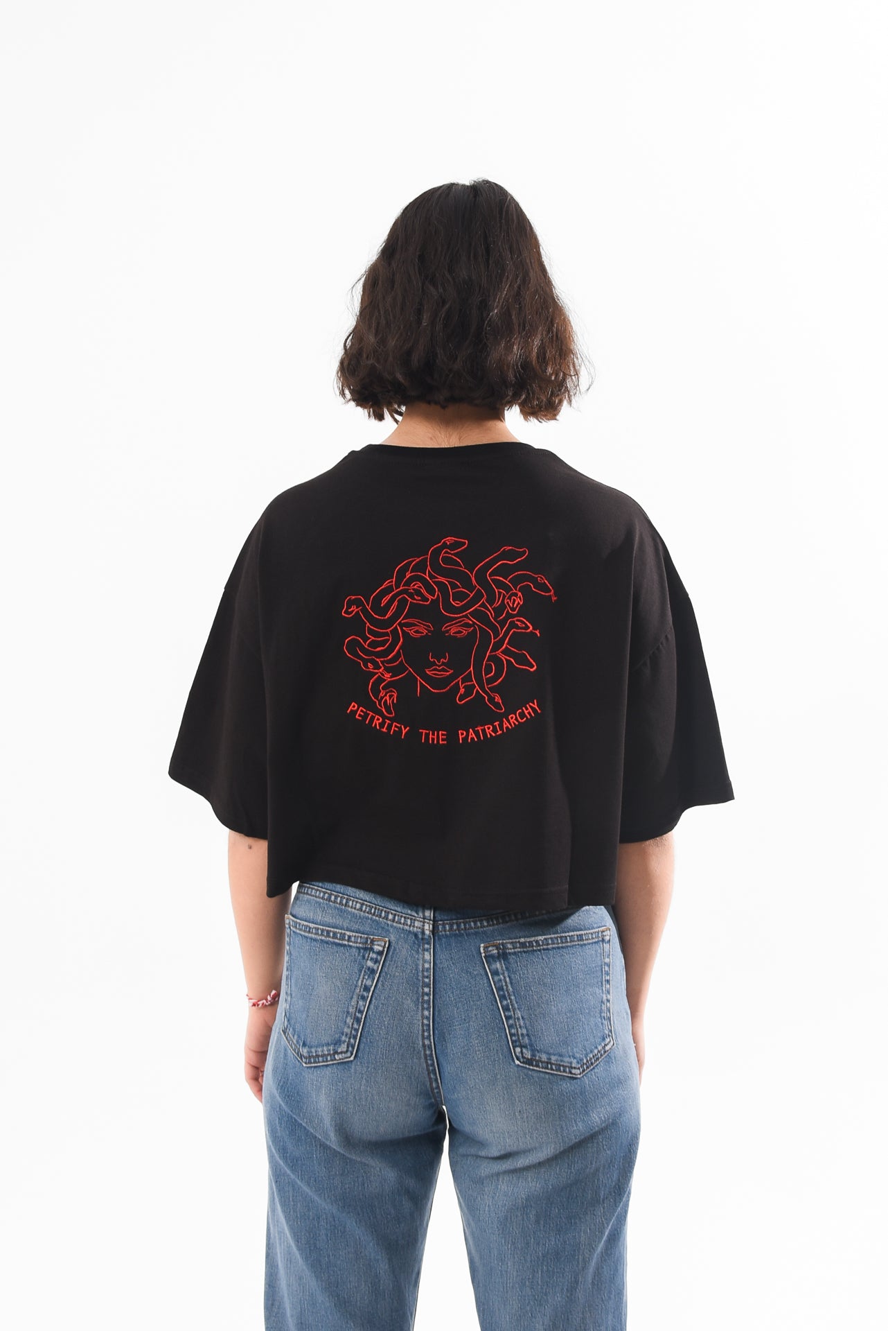 Petrify the Patriarchy - Black Crop Tshirt