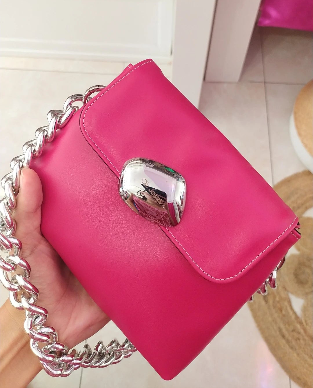 Fuschia Leather MiniBag