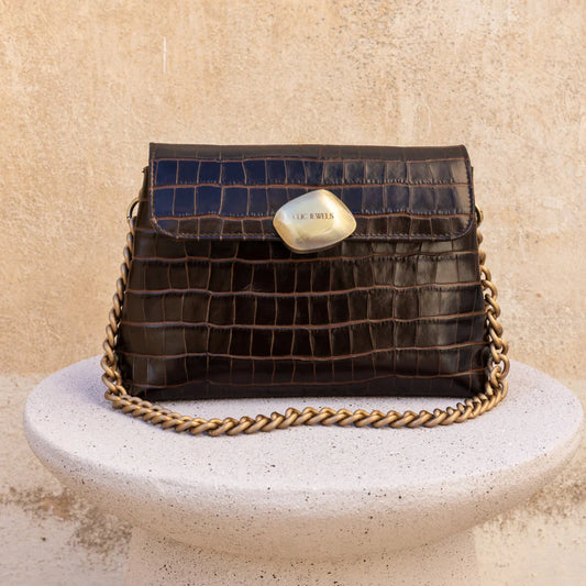 DONNA MEDIUM (brown croco genuine leather)