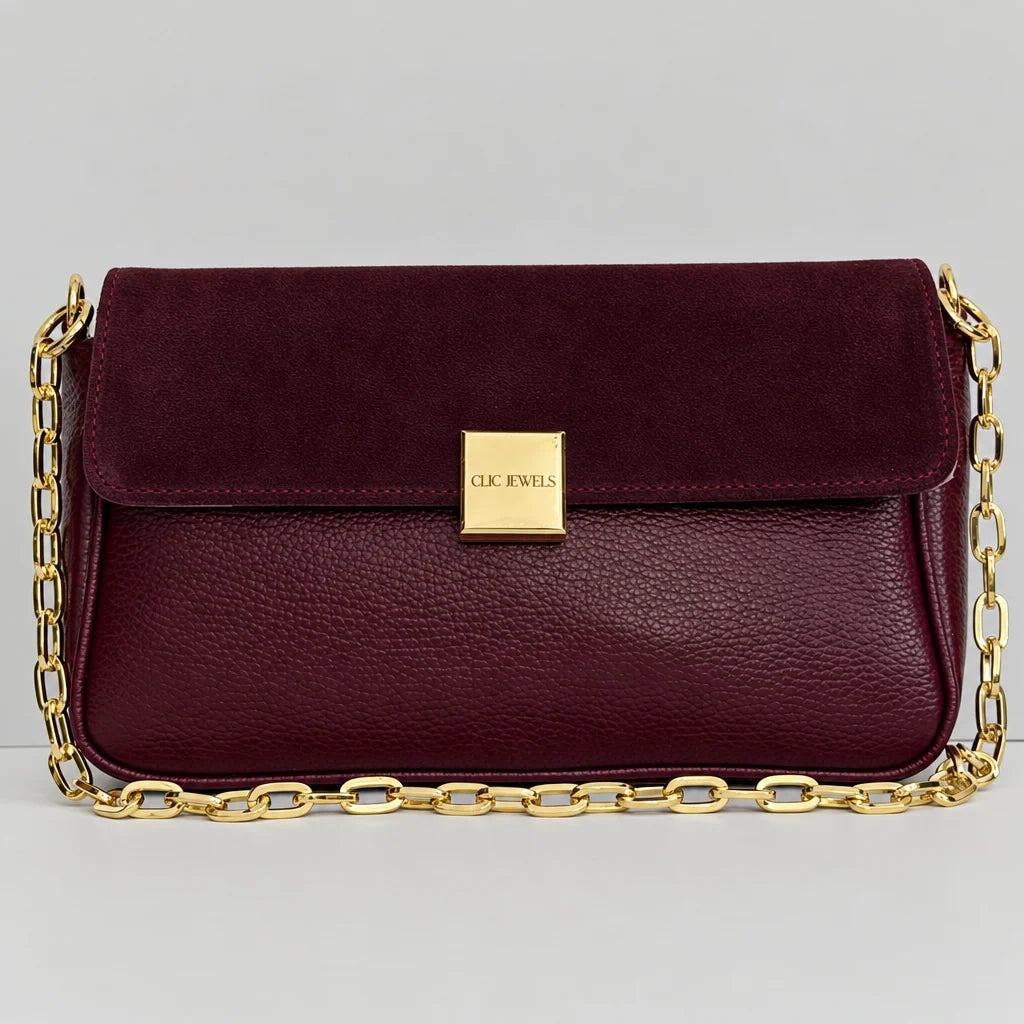 NEIRA MINI (bordeaux combo genuine leather)