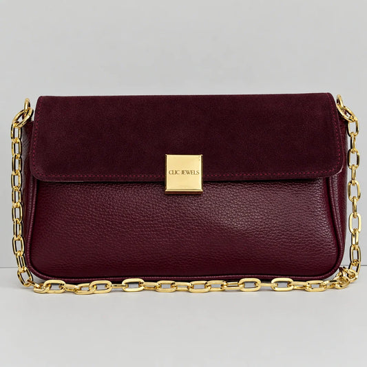 NEIRA MINI (bordeaux combo genuine leather)