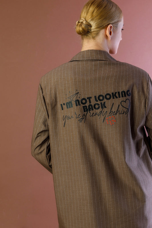 Iliana Blazer Jacket - Brown