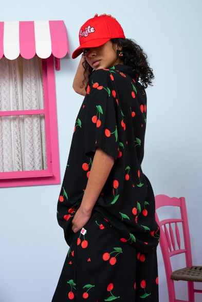 Maya Shirt Vis Black Cherries Πουκάμισο Petit Boutik