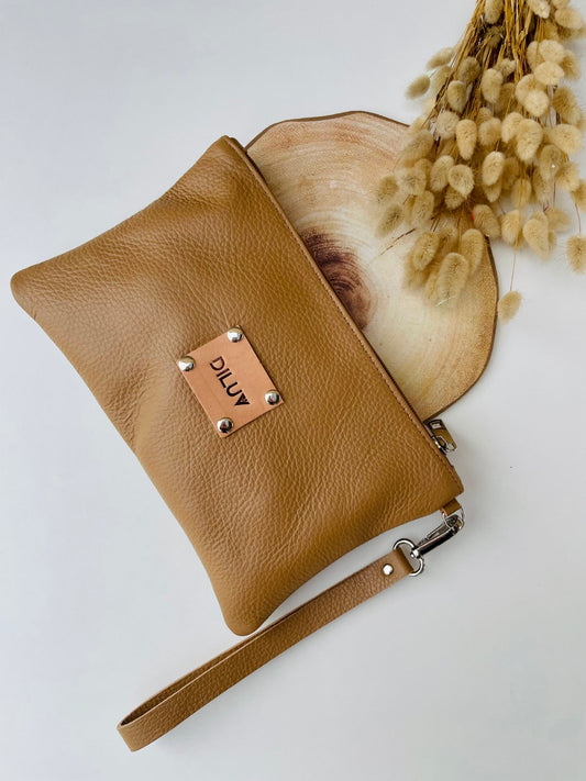 Beige Leather Handbag