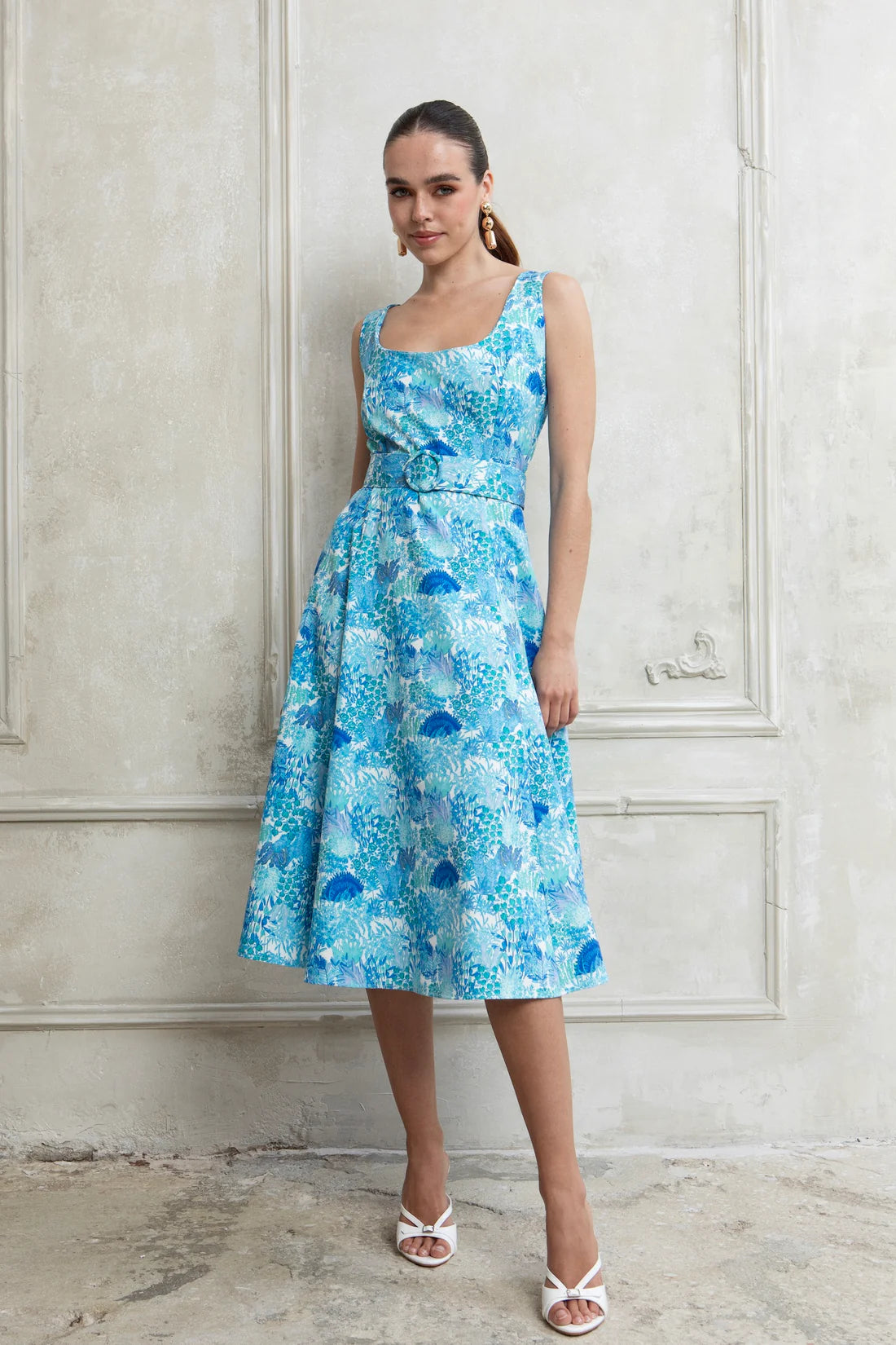 LAGUNA MIDI DRESS WITH BELT