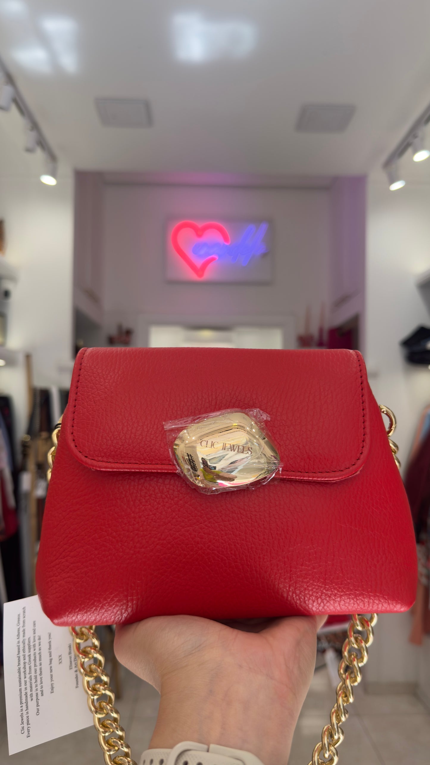 MAYA MINIBAG (hote red dolaro genuine leather)