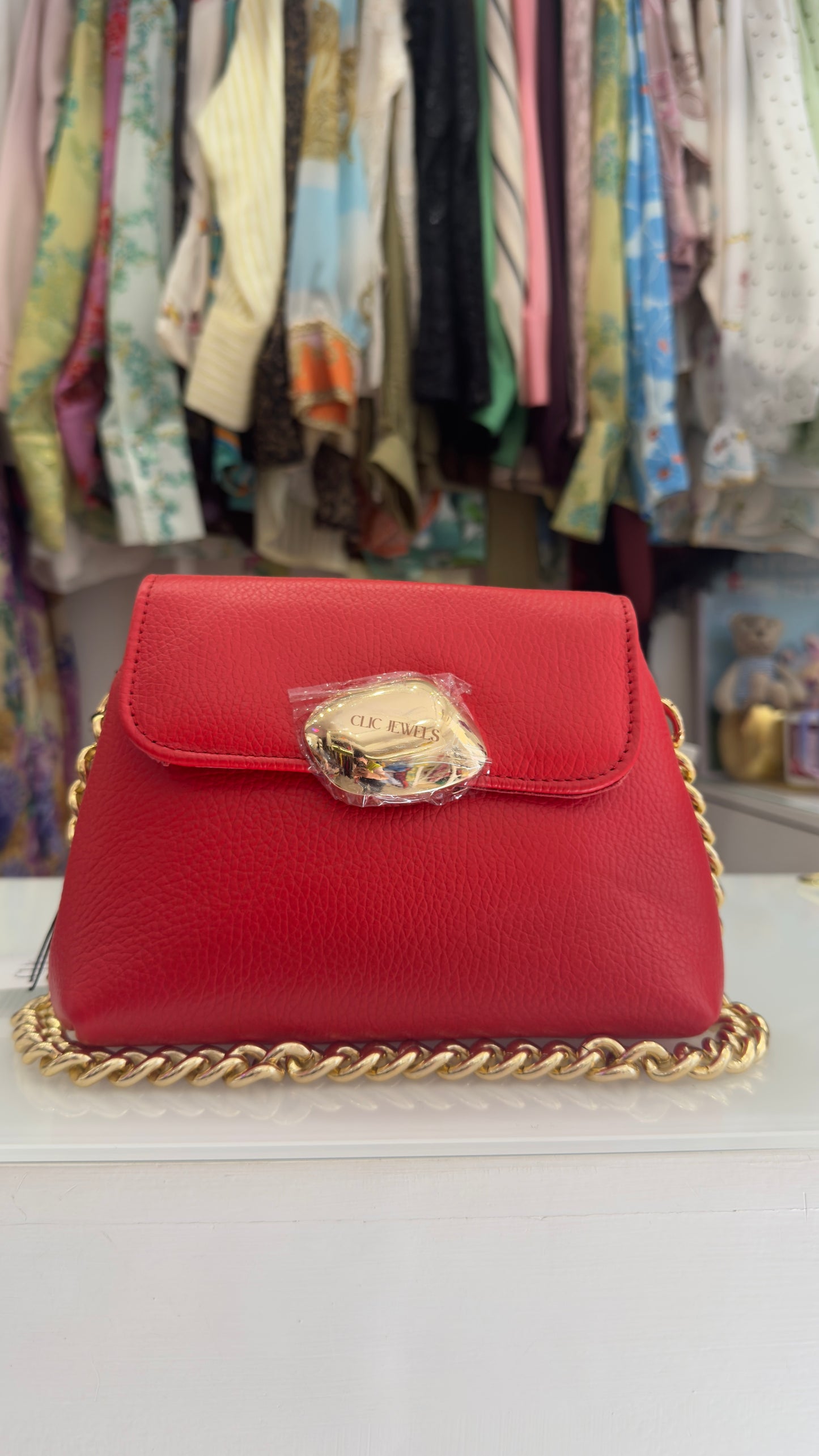 MAYA MINIBAG (hote red dolaro genuine leather)