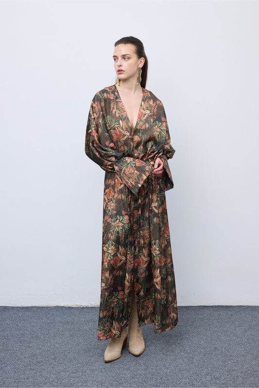 Mosaic Oasis Midi Dress