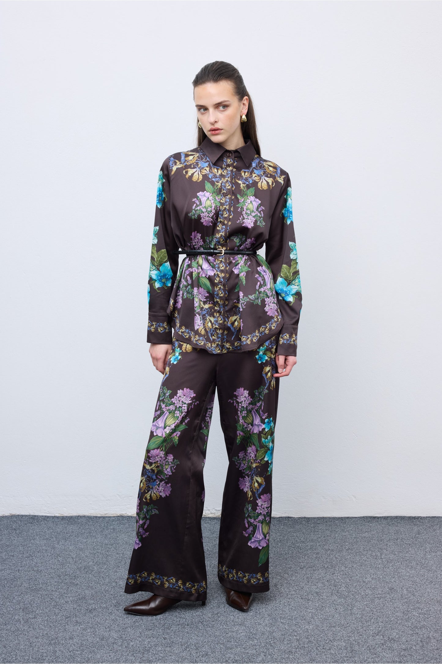 Mocha Bloom Pyjama Set