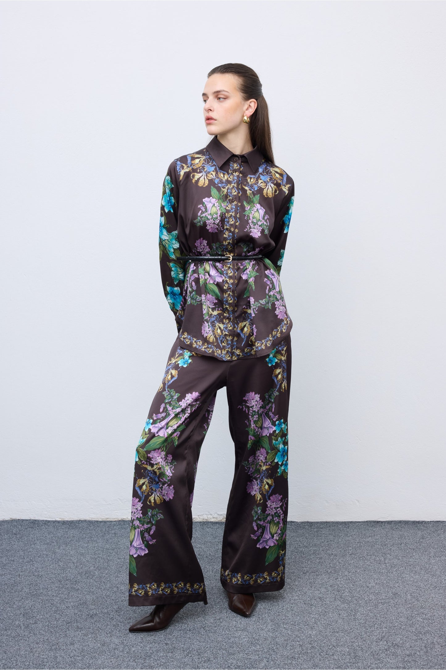 Mocha Bloom Pyjama Set