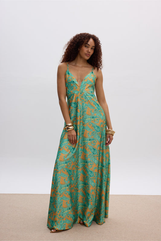 Gaia Satin Dress
