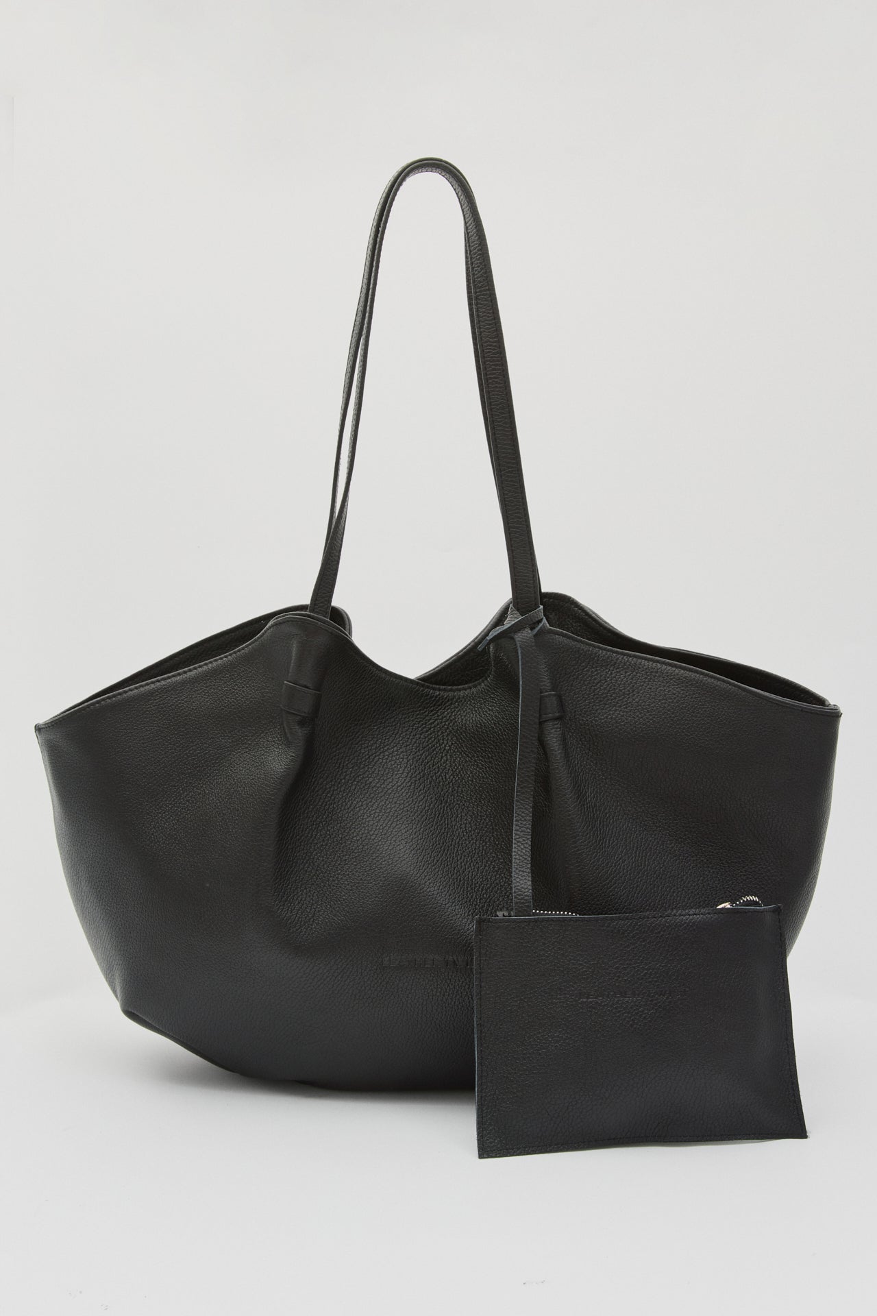 BLUSH ΔEΡΜΑΤΙΝΗ SHOPPER ΤΣΑΝΤΑ ΜΑΥΡΗ