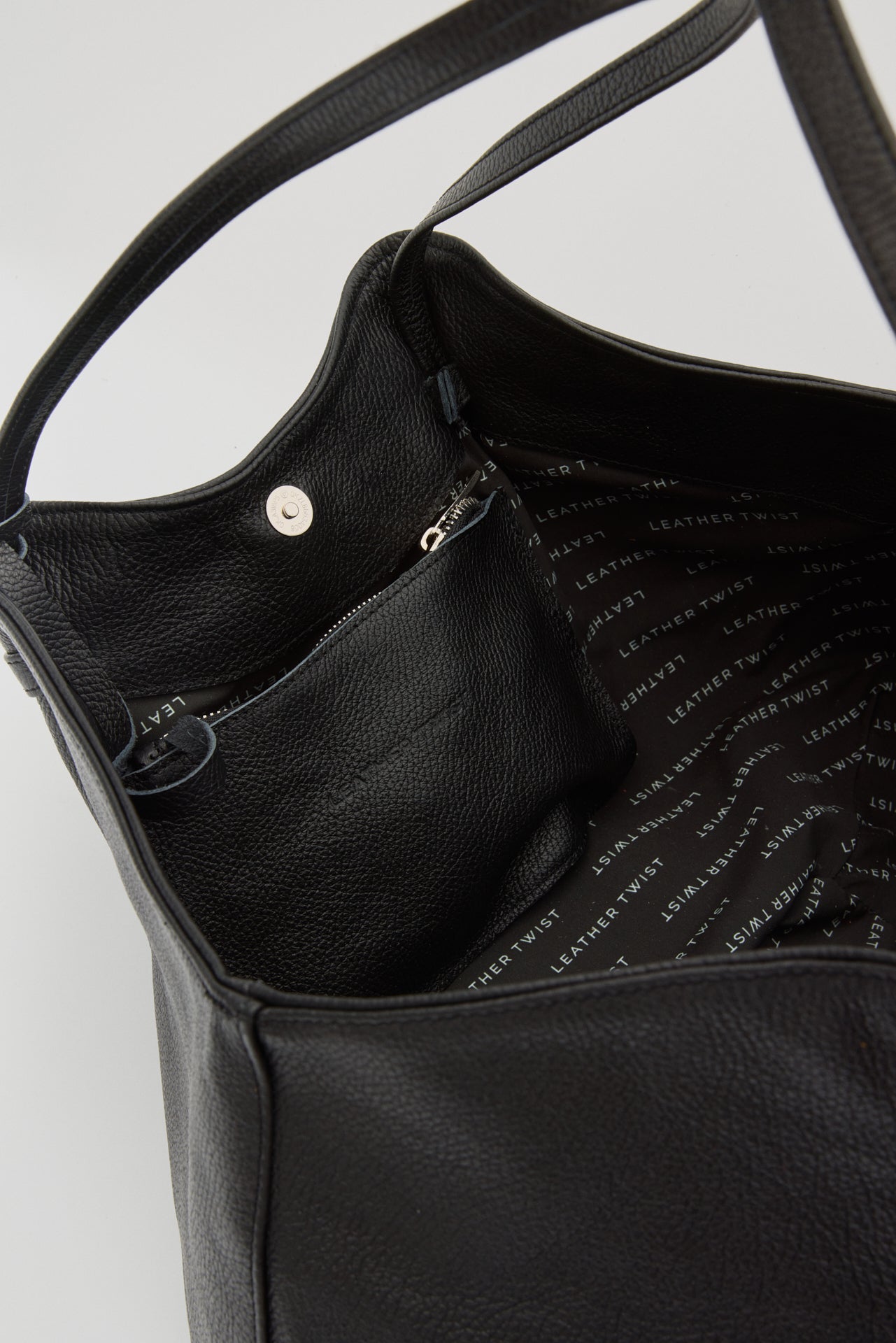 BLUSH ΔEΡΜΑΤΙΝΗ SHOPPER ΤΣΑΝΤΑ ΜΑΥΡΗ