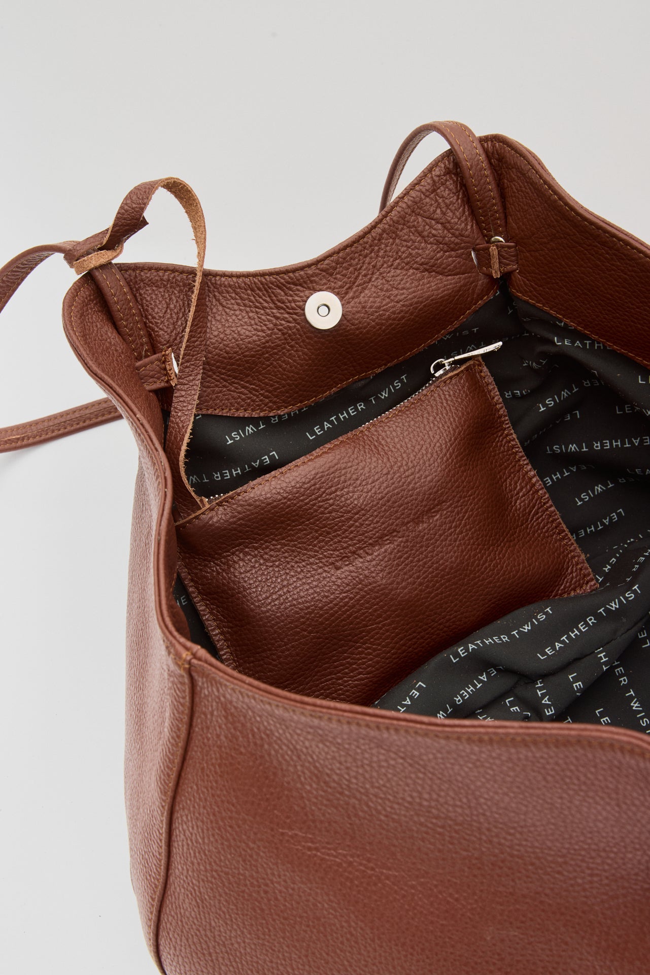 BLUSH ΔEΡΜΑΤΙΝΗ SHOPPER ΤΣΑΝΤΑ ΚΑΦΕ