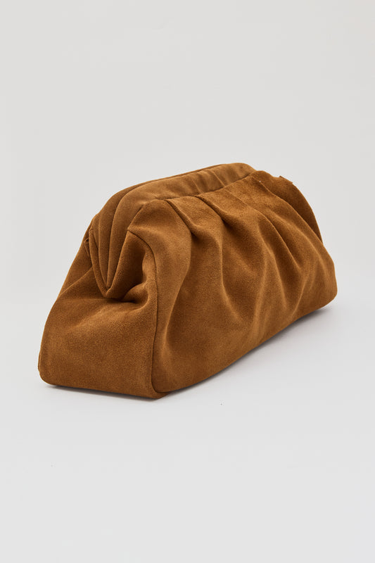 DIMI ΔΕΡΜΑΤΙΝΗ CLUTCH SUEDE ΤΣΑΝΤΑ ΤΑΜΠΑ