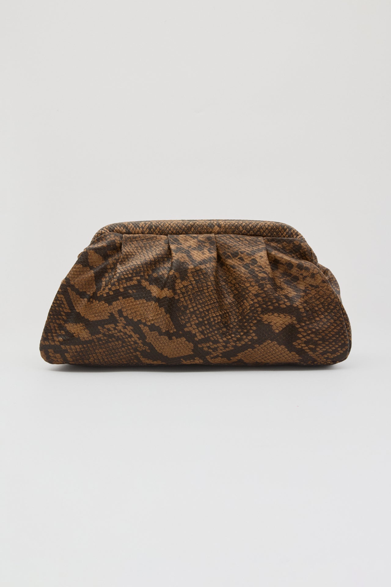DIMI ΔΕΡΜΑΤΙΝΗ CLUTCH ΤΣΑΝΤΑ SNAKE PRINT