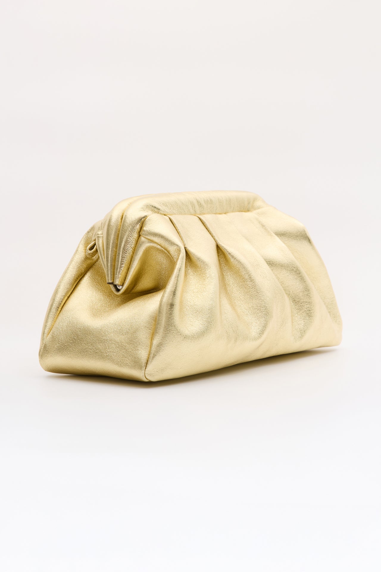 DIMI ΔΕΡΜΑΤΙΝΗ CLUTCH ΤΣΑΝΤΑ ΧΡΥΣΗ