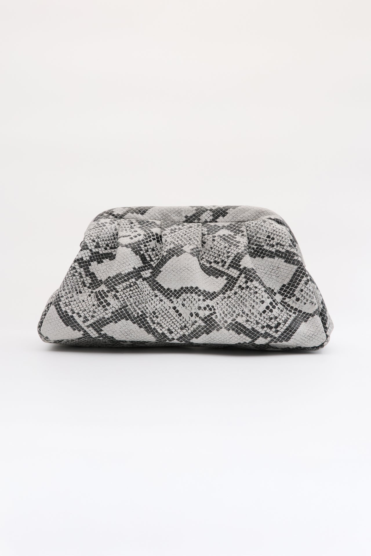 DIMI ΔΕΡΜΑΤΙΝΗ CLUTCH ΤΣΑΝΤΑ ΦΙΔΙ ΛΕΥΚΟ