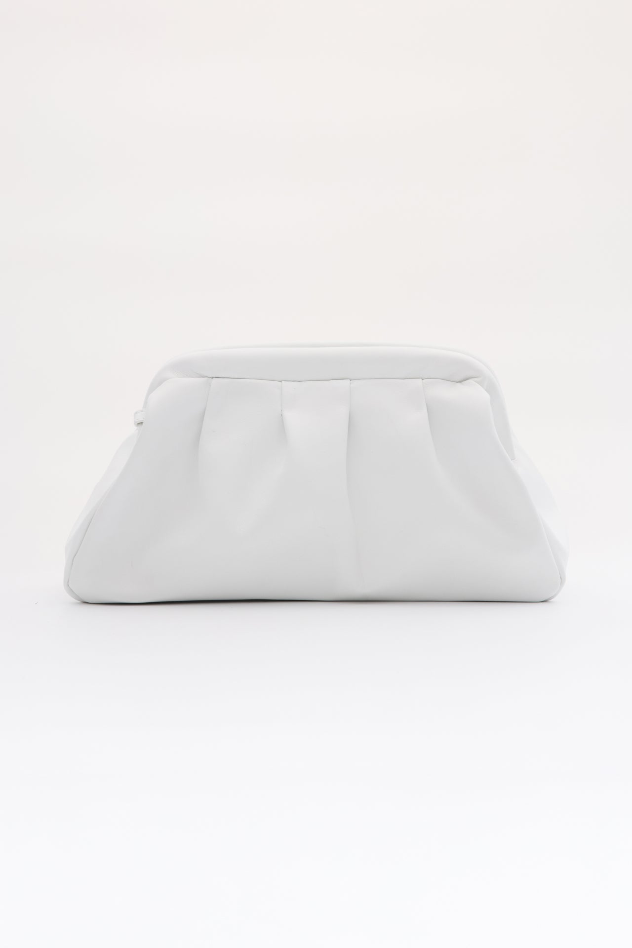 DIMI ΔΕΡΜΑΤΙΝΗ CLUTCH ΤΣΑΝΤΑ ΛΕΥΚΗ