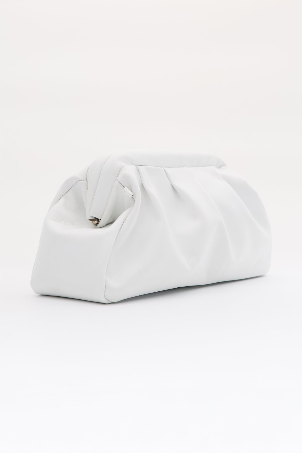 DIMI ΔΕΡΜΑΤΙΝΗ CLUTCH ΤΣΑΝΤΑ ΛΕΥΚΗ