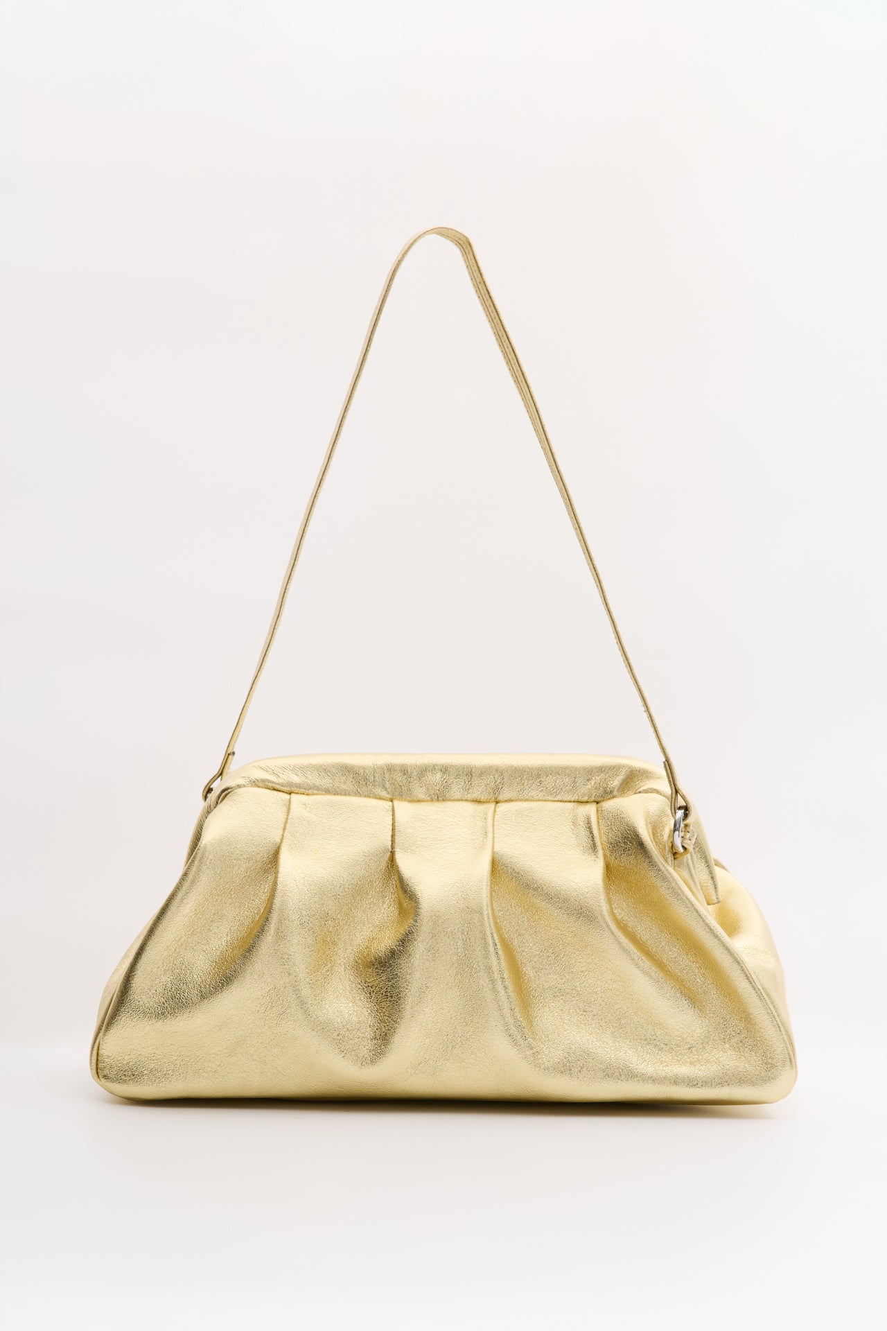 DIMI ΔΕΡΜΑΤΙΝΗ CLUTCH ΤΣΑΝΤΑ ΧΡΥΣΗ