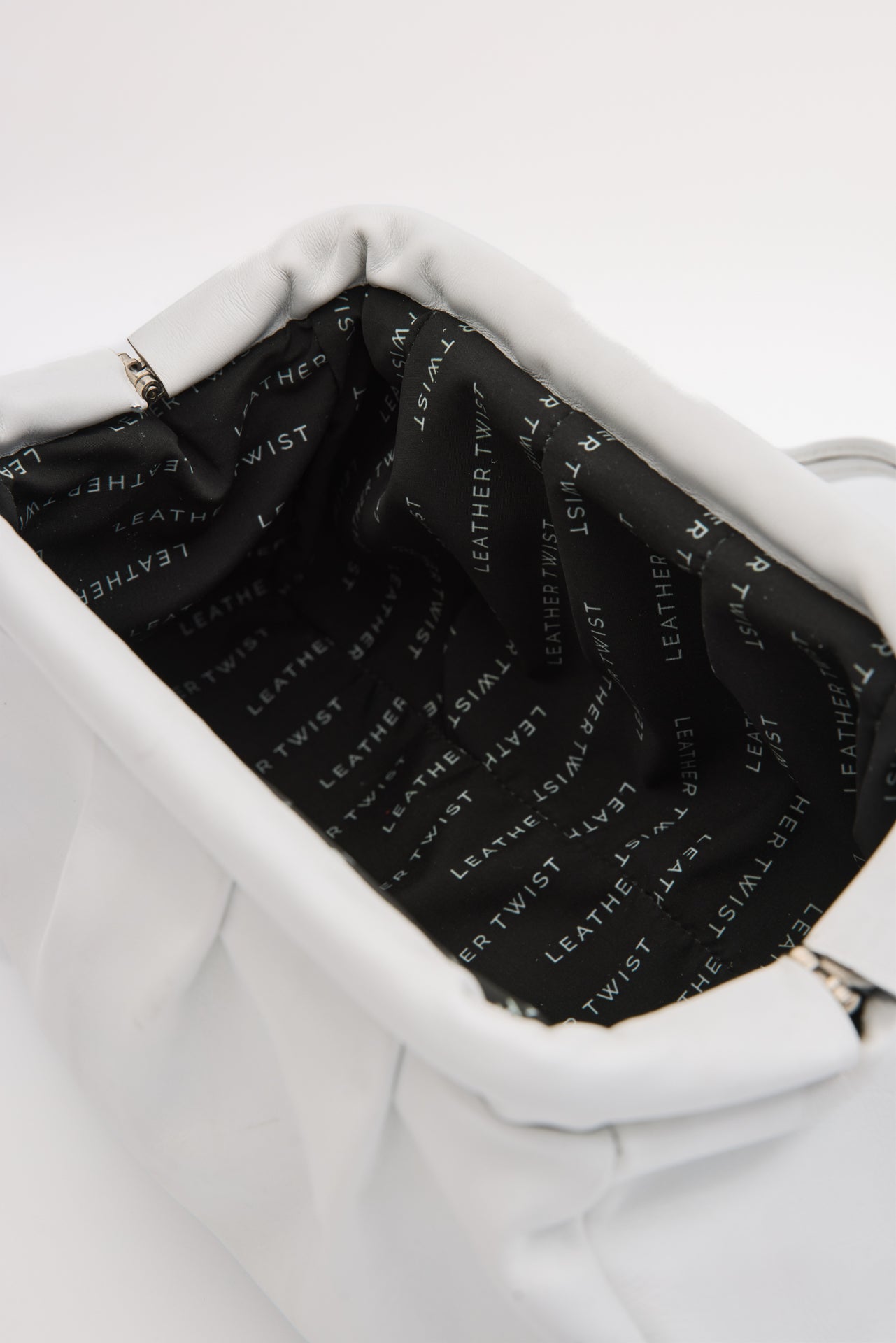 DIMI ΔΕΡΜΑΤΙΝΗ CLUTCH ΤΣΑΝΤΑ ΛΕΥΚΗ