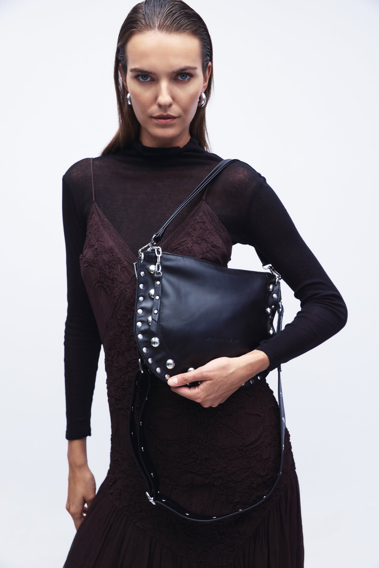 ECLIPSE ΔΕΡΜΑΤΙΝΗ ΤΣΑΝΤΑ ΩΜΟΥ ΜΕ ΤΡΟΥΚ ΜΑΥΡΗ