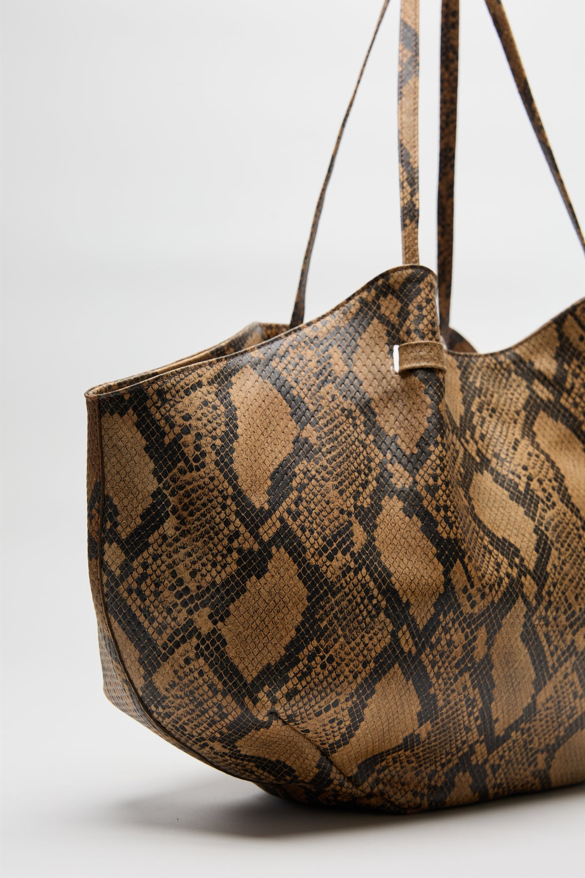BLUSH ΔEΡΜΑΤΙΝΗ SHOPPER ΤΣΑΝΤΑ ΦΙΔΙ ΚΑΦΕ