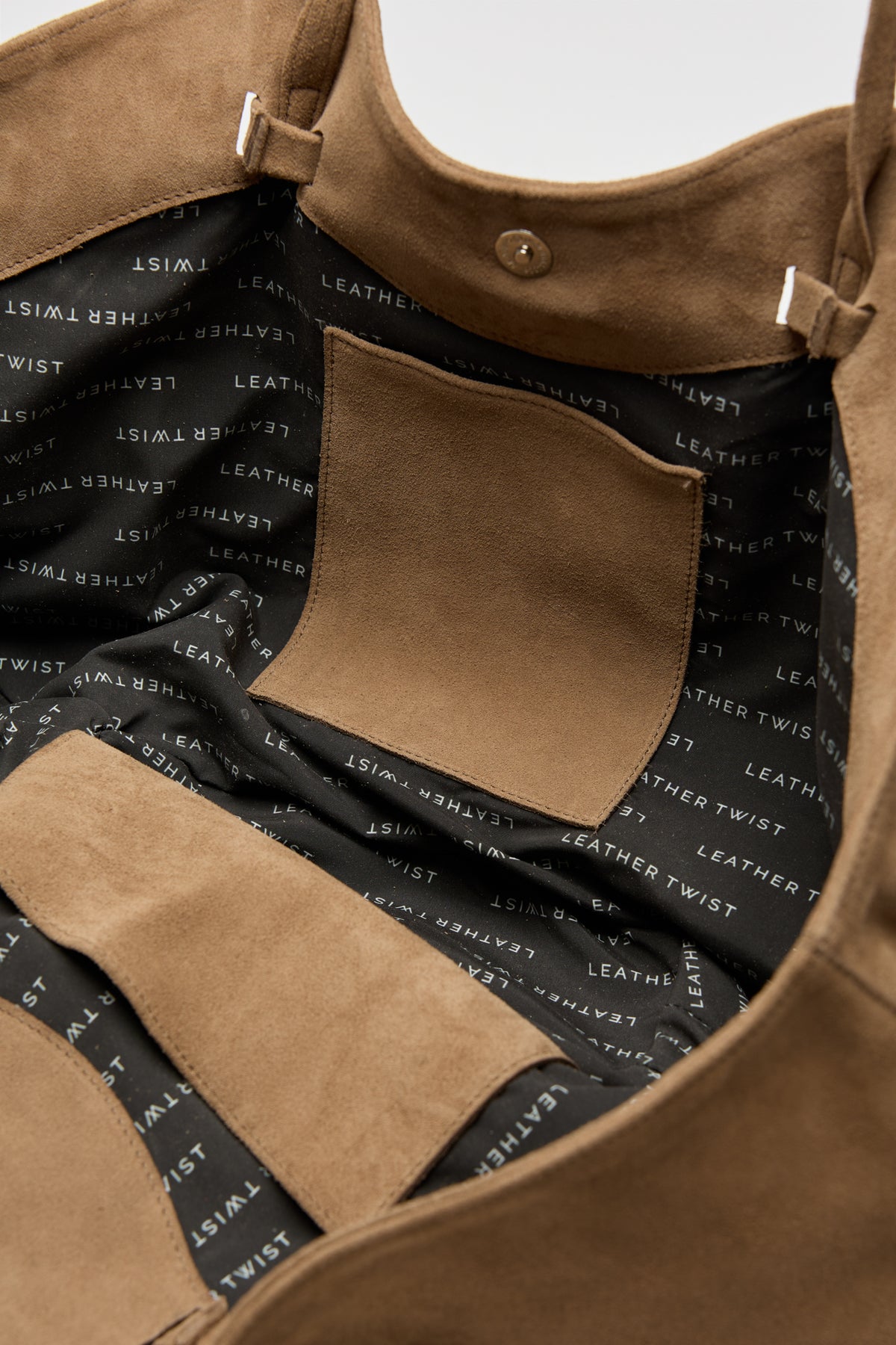 BLUSH ΔEΡΜΑΤΙΝΗ SHOPPER ΤΣΑΝΤΑ ΠΟΥΡΟ SUEDE