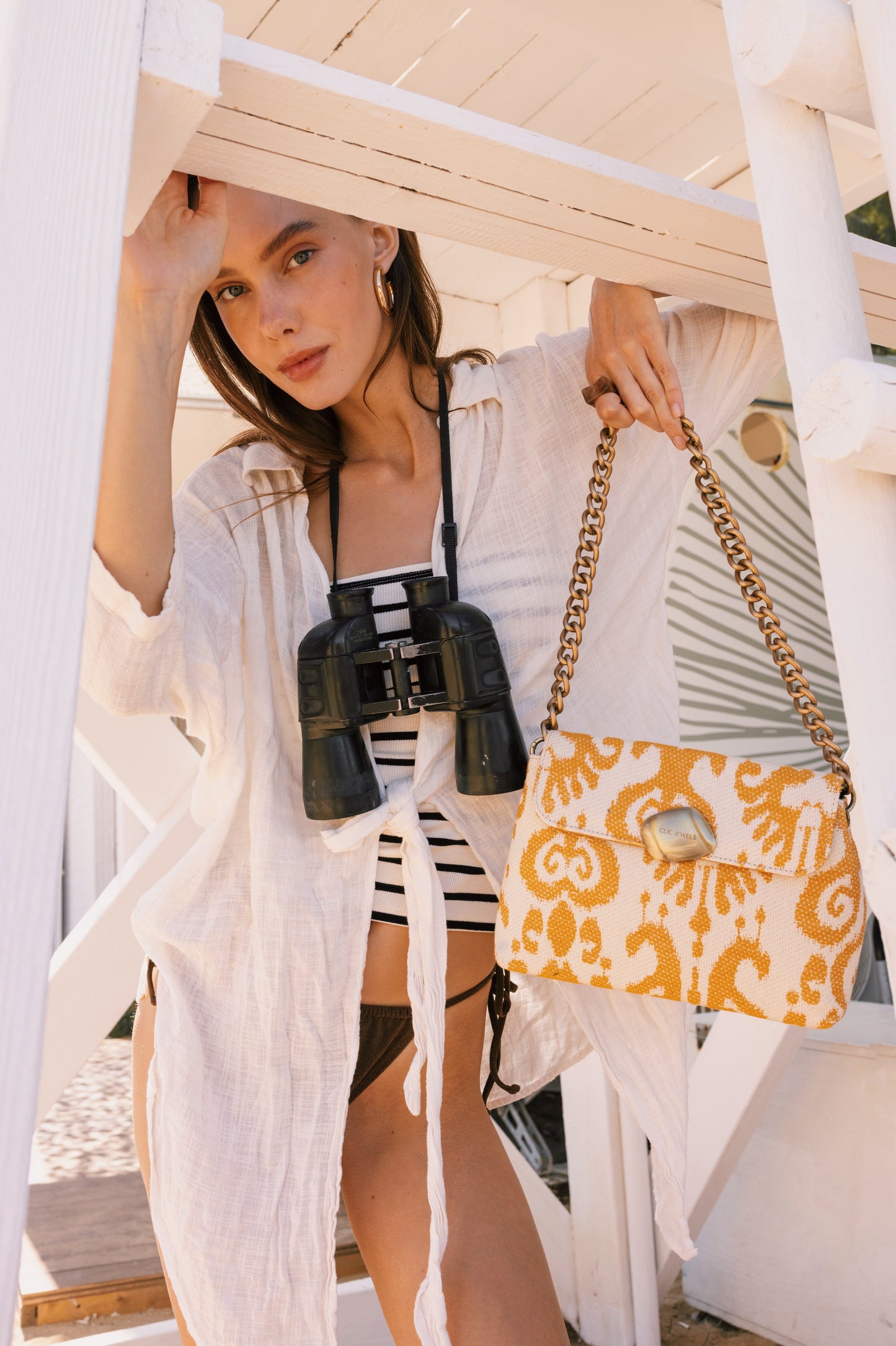 DONNA MEDIUM (yellow boho fabric)