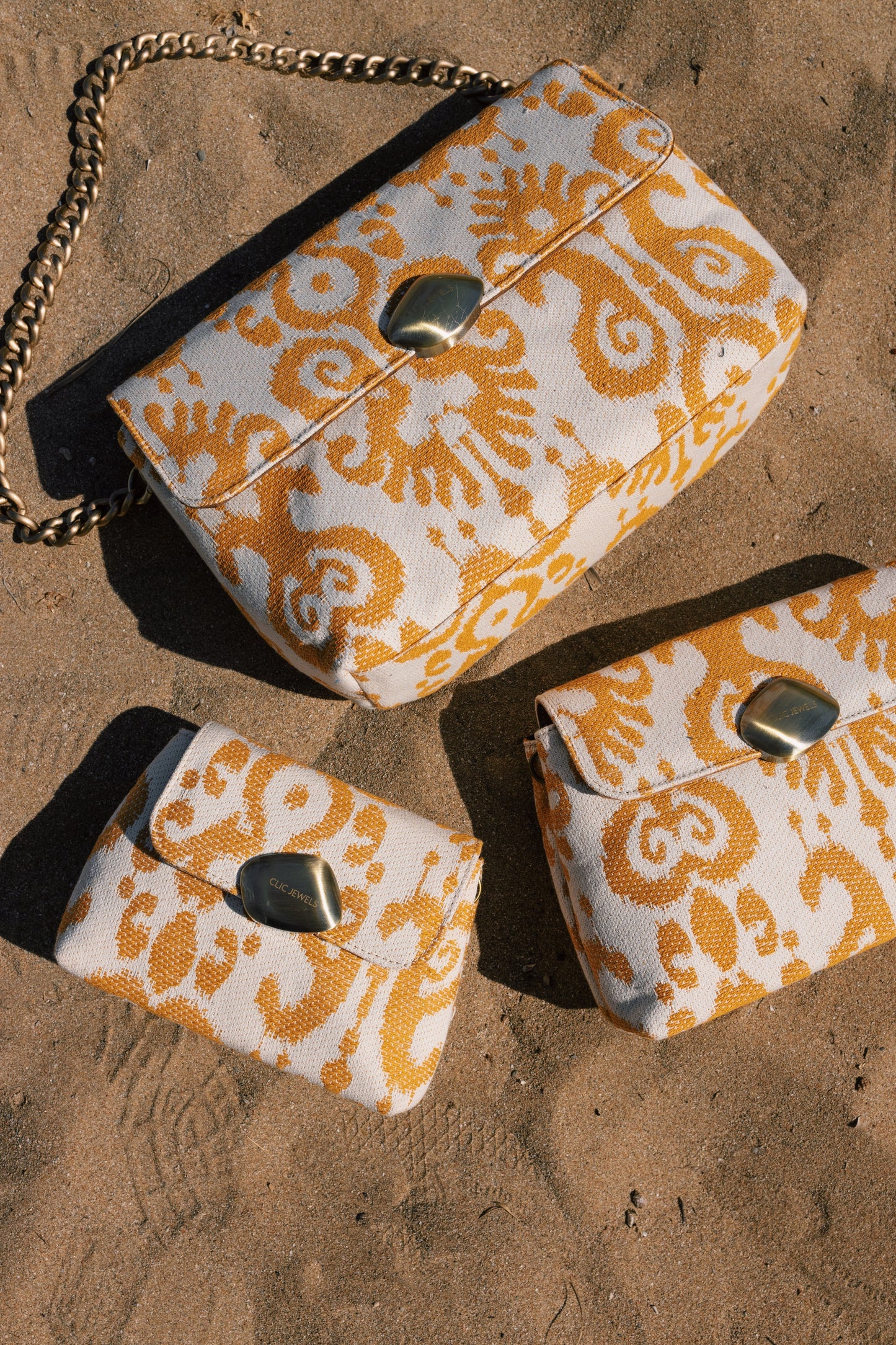 DONNA MEDIUM (yellow boho fabric)