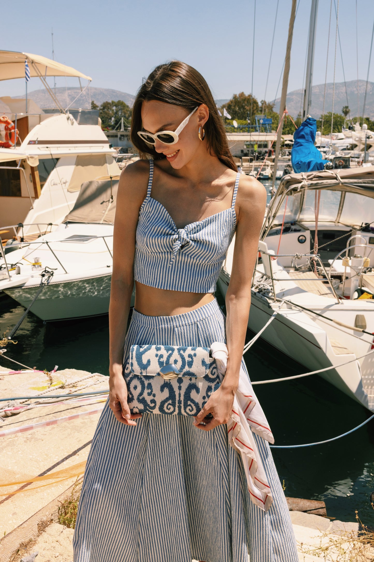 DONNA MEDIUM (blue boho fabric)