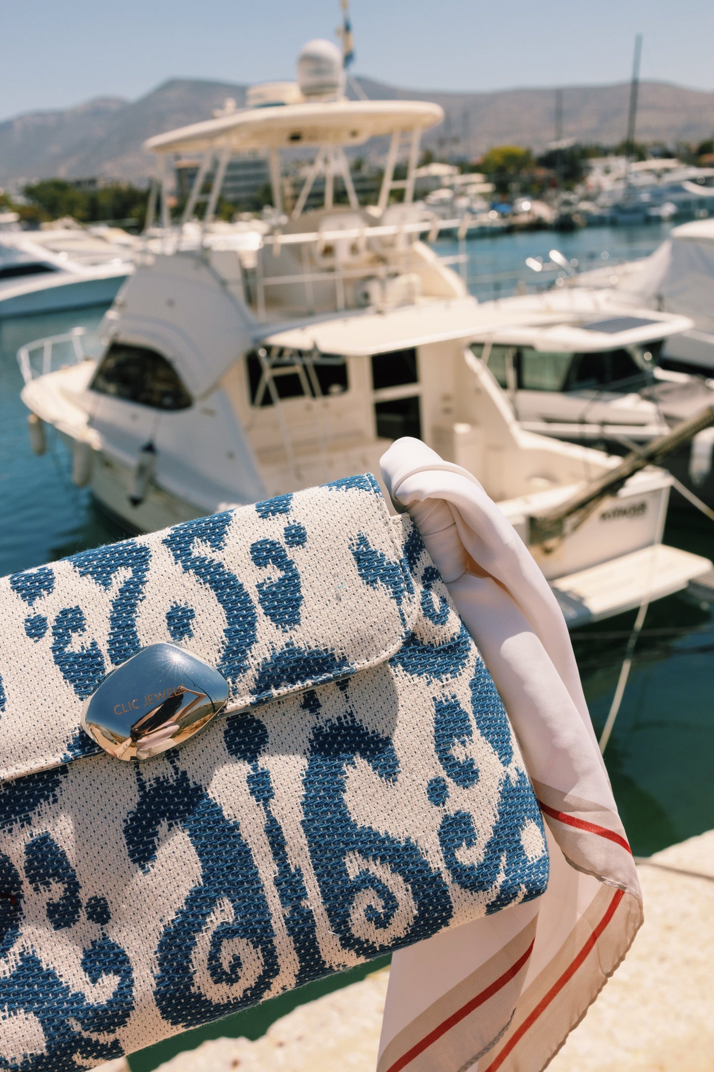 DONNA MEDIUM (blue boho fabric)