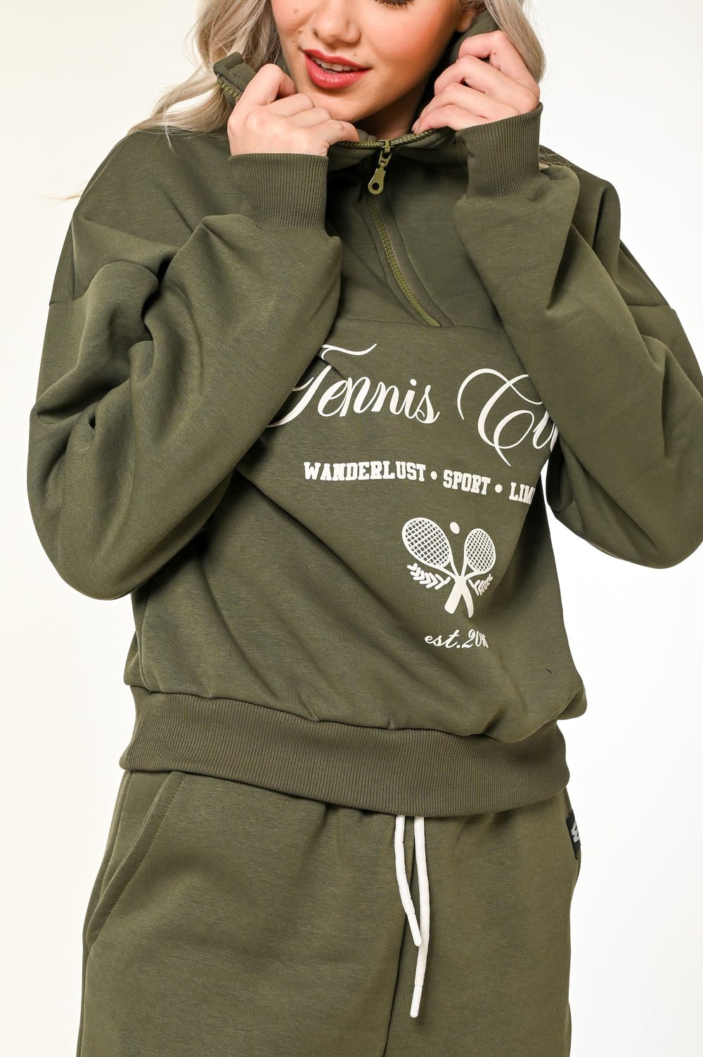 Tennis Hoodie Set Khaki