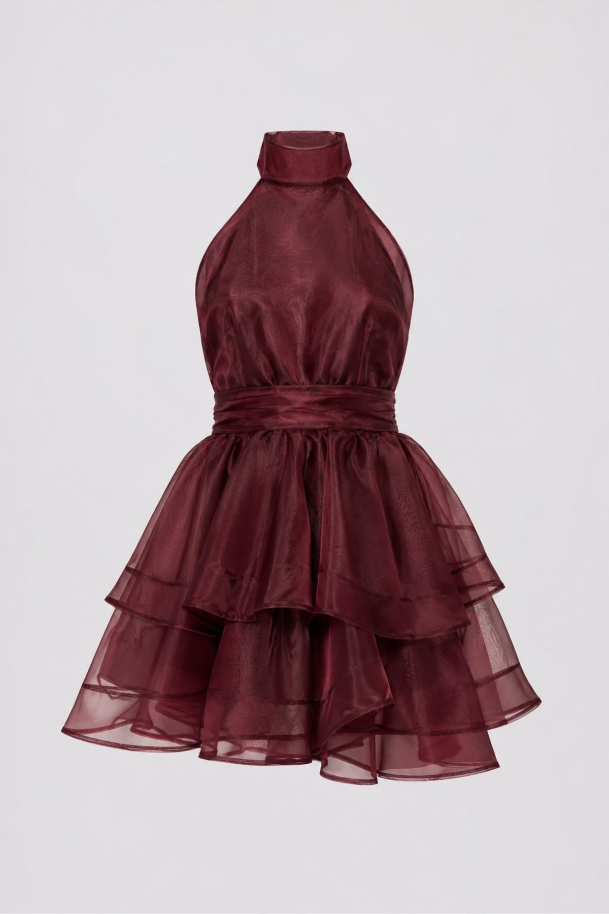 MARGOT ORGANZA DRESS BORDO