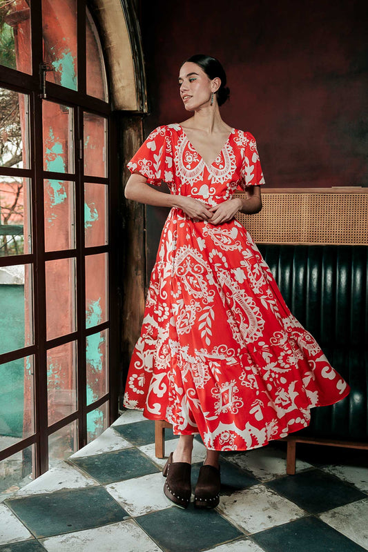 ECUADOR DRESS (RED)