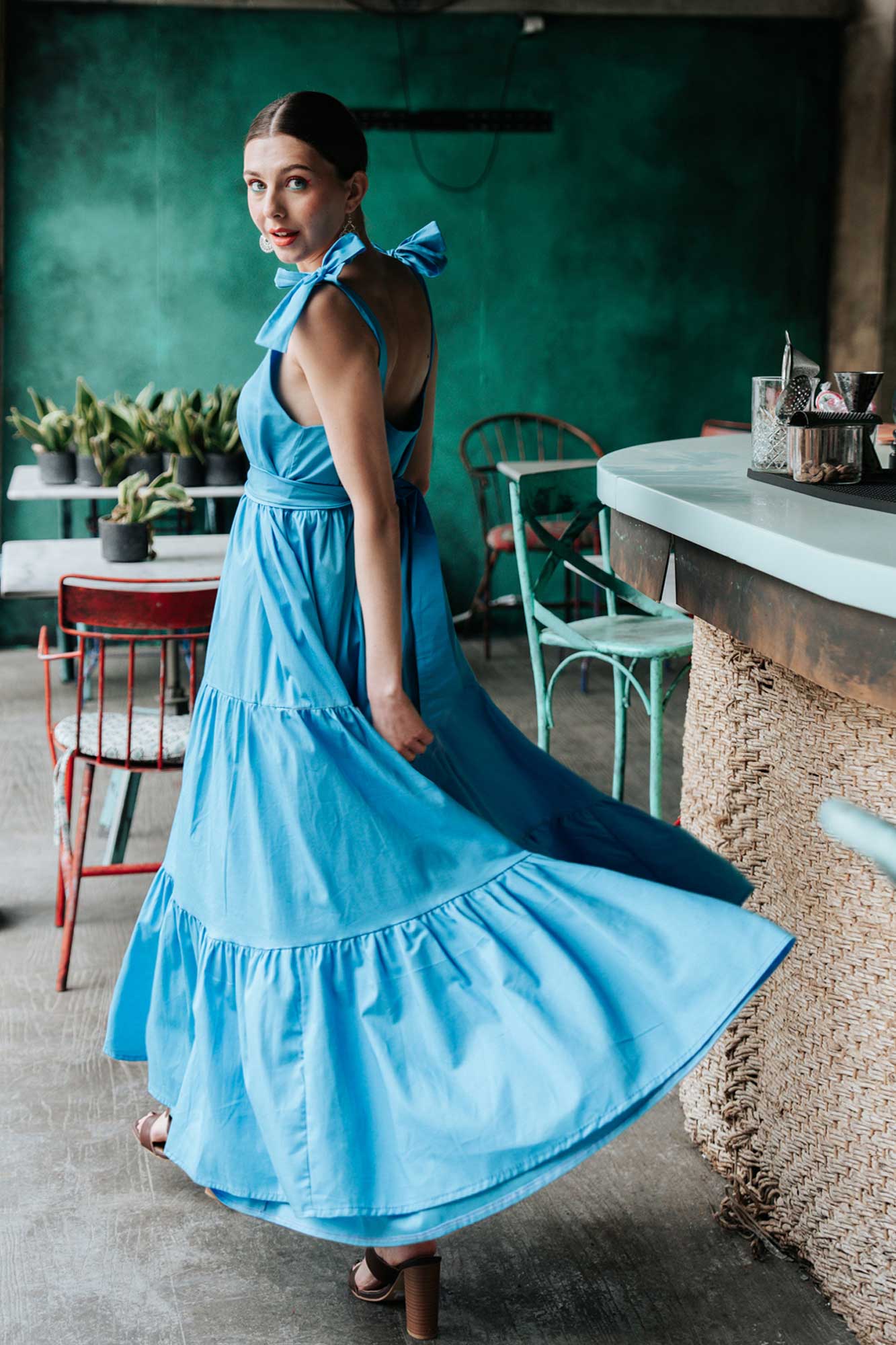 POSITANO DRESS (BLUE)