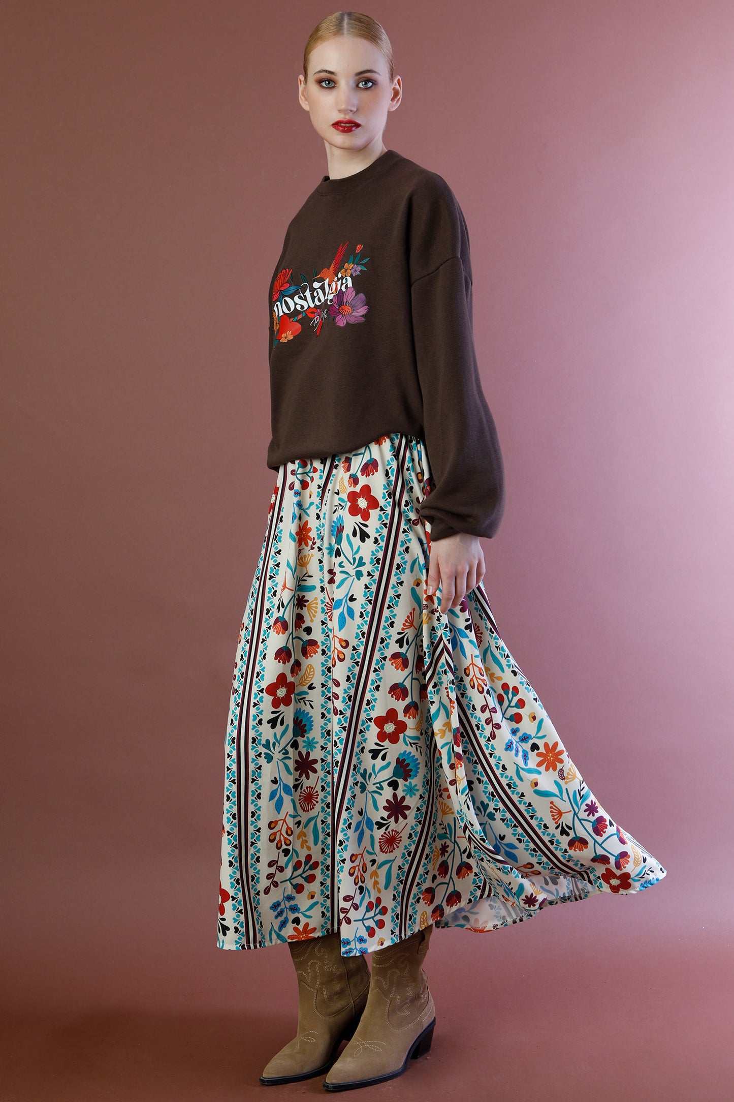 PURE ROMANCE SWEATSHIRT BROWN