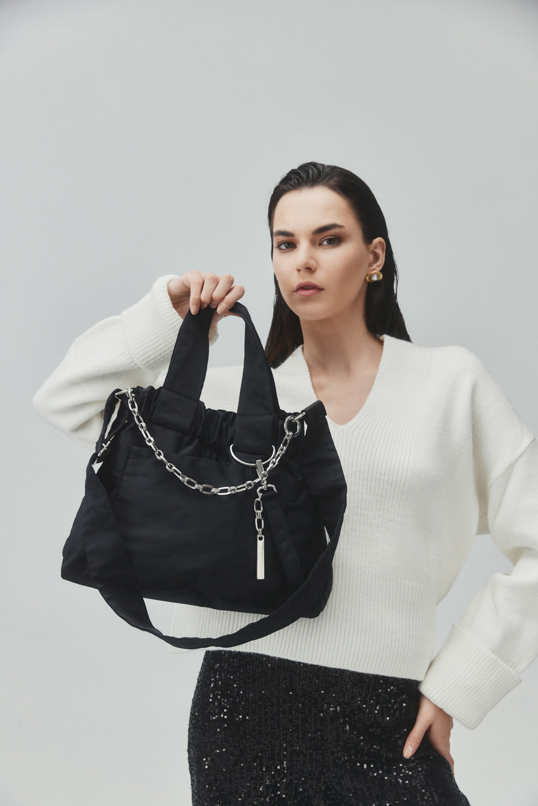 MIRSINI MINI BLACK ANORAK ΤΣΑΝΤΑ