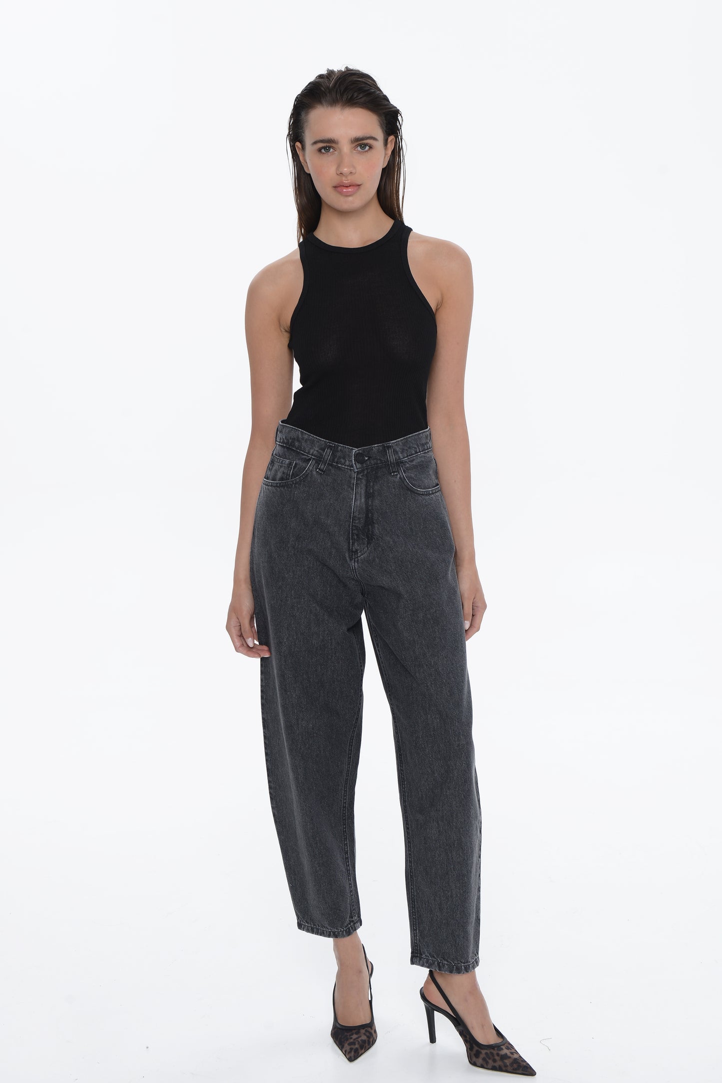Lima Slouchy Stone Black