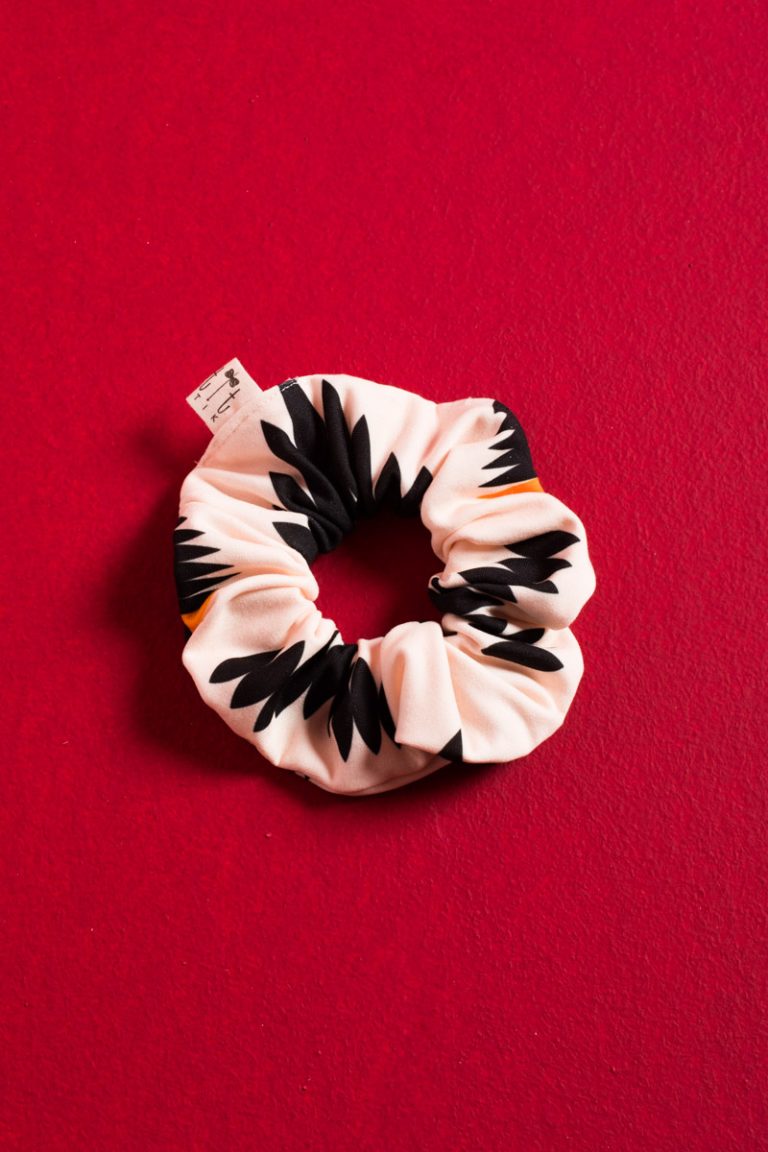 Cream Aztek Scrunchie XXLarge Σούρα Μαλλιών Petit Boutik