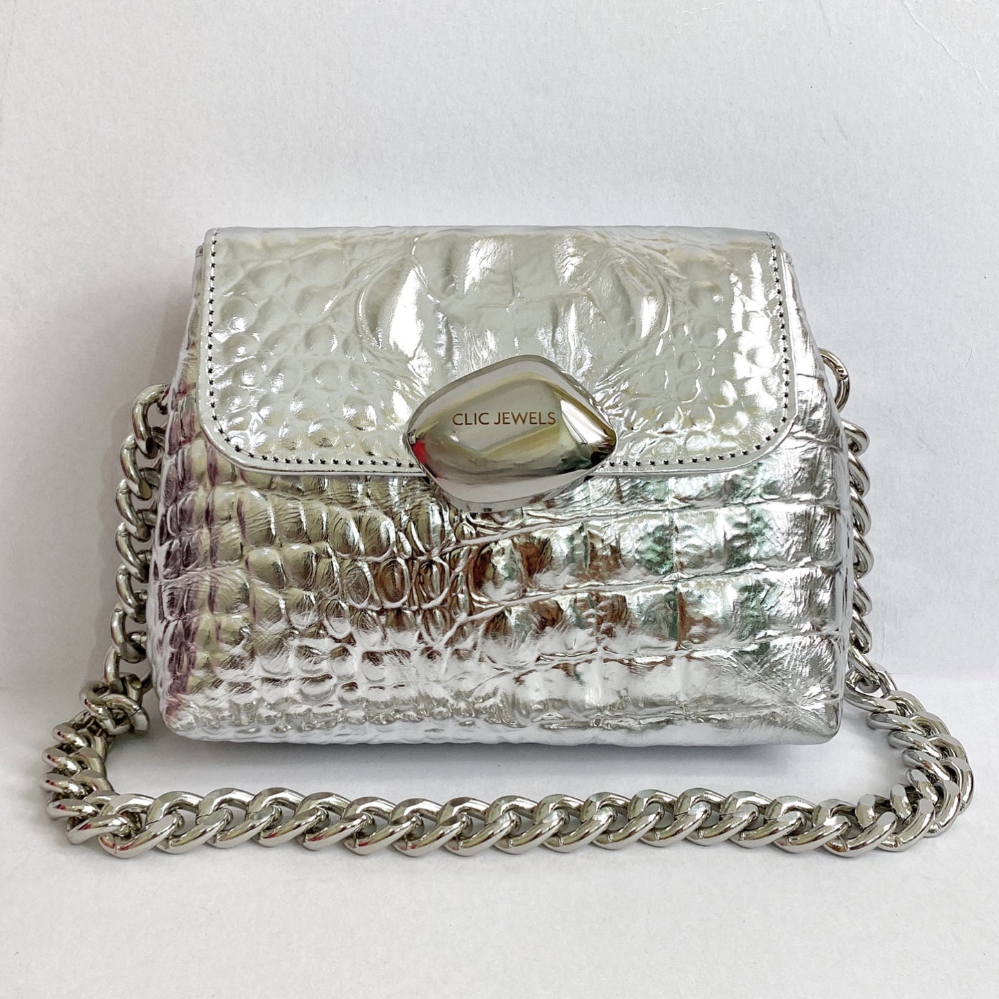 Silver Croco Minibag