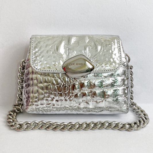 Silver Croco Minibag