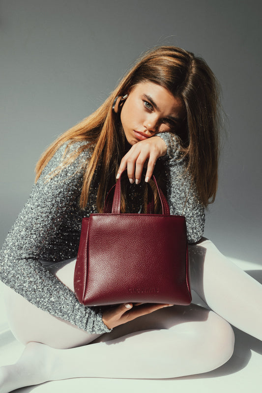 GRACE MINITOTE (bordeaux dolaro genuine leather)